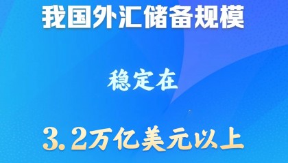 新华社权威快报|1至7月我国外汇储备规模稳定在3.2万亿美元以上