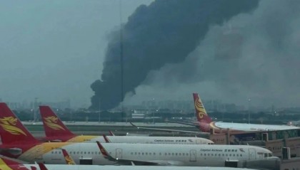 浓烟滚滚！网友问“白云机场附近发生什么事”？广州消防通报