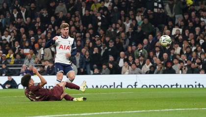 联赛杯-维尔纳闪击库卢助攻双响 曼城1-2热刺遭淘汰