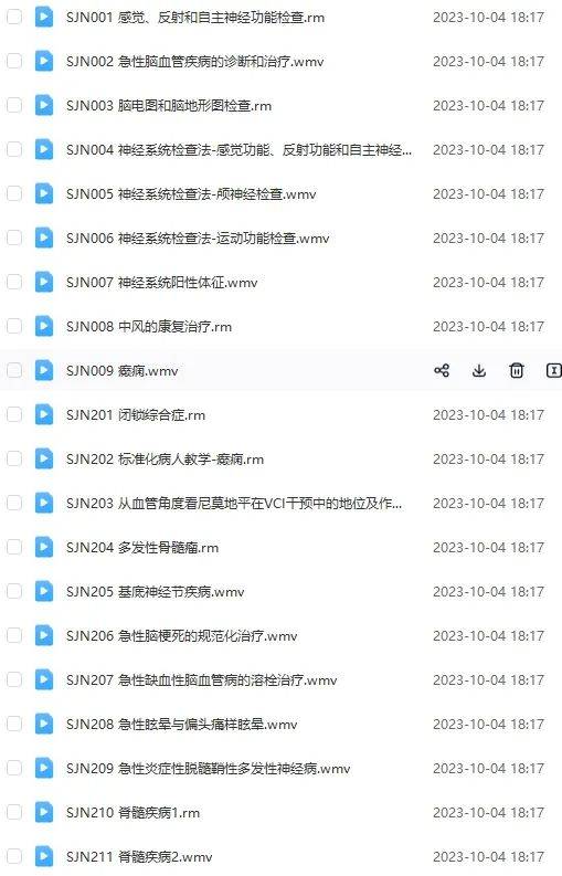 精品讲座 | 88个《神经内科学-脑血管内科视频》合集大放送~
